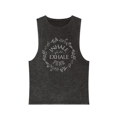 Inhale Faith Stonewash Tank Top