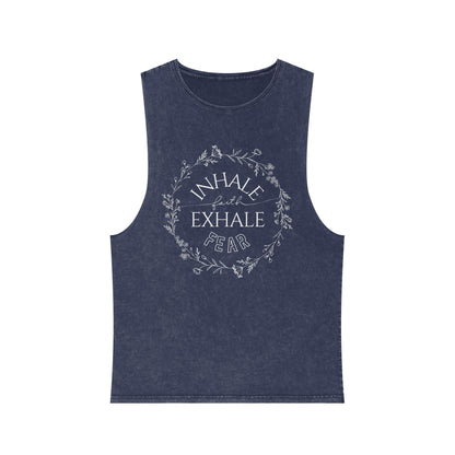 Inhale Faith Stonewash Tank Top